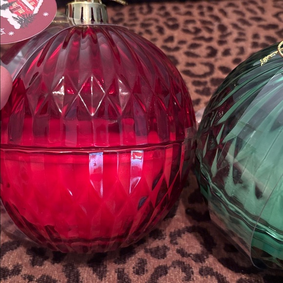 🛑SOLD NFS🛑🆕Large Cut Glass Christmas Ornament Candles, Set Of 2 - Picture 4 of 10